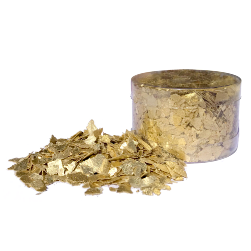 CRYSTAL CANDY EDIBLE GLITTER FLAKES - INCA GOLD (7 G)