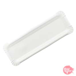 PASTKOLOR RECTANGULAR WHITE TRAY - 34 X 12 CM