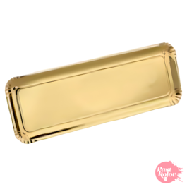 PASTKOLOR RECTANGULAR GOLDEN TRAY - 34 X 12 CM