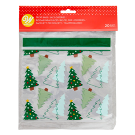 WILTON CANDY BAGS WITH ZIP CLOSURE - TREES (20 U)
