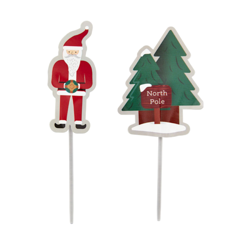 WILTON CUPCAKE TOPPERS - SANTA