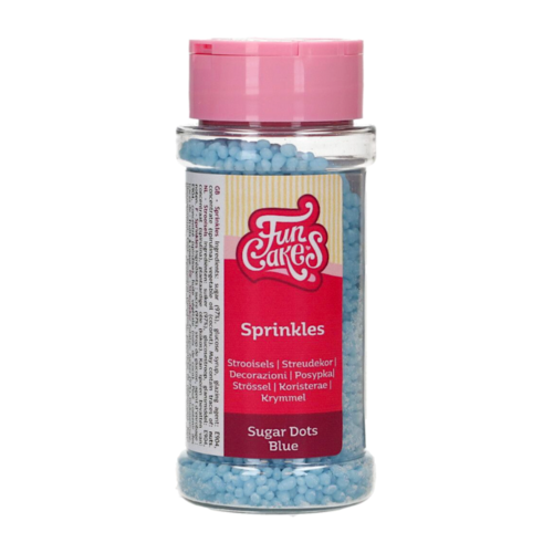 FUNCAKES SPRINKLES "SUGAR DOTS" - BLUE (80 G)