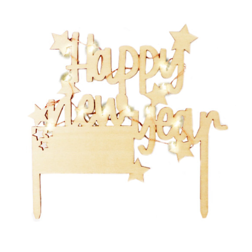 SCRAPCOOKING CAKE TOPPER - LED "HAPPY NEW YEAR"