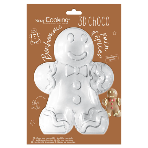 SCRAPCOOKING 3D CHOCOLATE MOULD - GINGERBREAD MAN