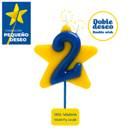 DEKORA SOLIDARITY CANDLE "DOUBLE WISH" - NUMBER 2