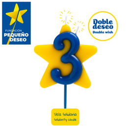 DEKORA SOLIDARITY CANDLE "DOUBLE WISH" - NUMBER 3