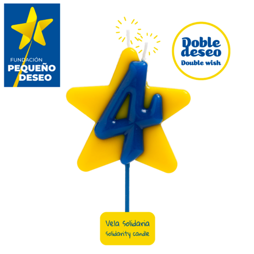 DEKORA SOLIDARITY CANDLE "DOUBLE WISH" - NUMBER 4