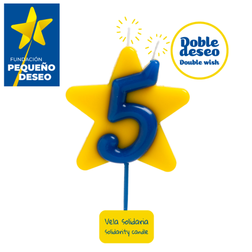 DEKORA SOLIDARITY CANDLE "DOUBLE WISH" - NUMBER 5