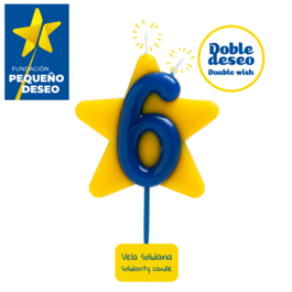 DEKORA SOLIDARITY CANDLE "DOUBLE WISH" - NUMBER 6