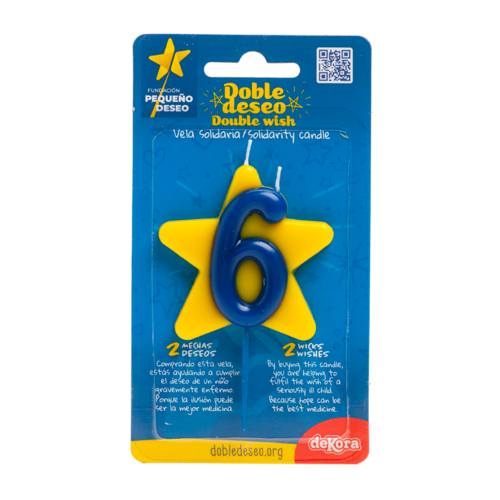 DEKORA SOLIDARITY CANDLE "DOUBLE WISH" - NUMBER 6