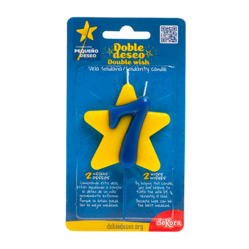 DEKORA SOLIDARITY CANDLE "DOUBLE WISH" - NUMBER 7