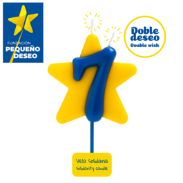 DEKORA SOLIDARITY CANDLE "DOUBLE WISH" - NUMBER 7