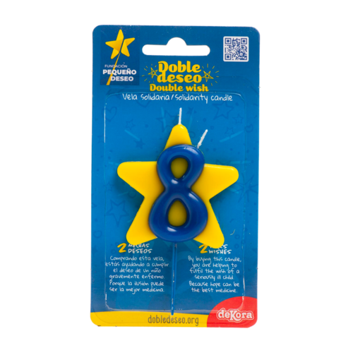 DEKORA SOLIDARITY CANDLE "DOUBLE WISH" - NUMBER 8