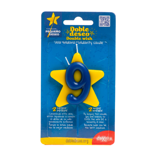 DEKORA SOLIDARITY CANDLE "DOUBLE WISH" - NUMBER 0