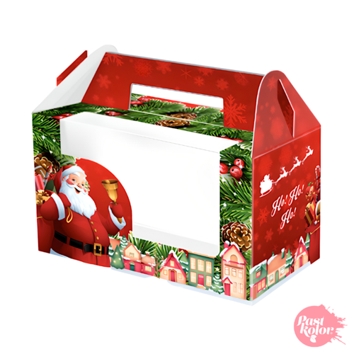 PICNIC BOX WITH HANDLE AND WINDOW - CHRISTMAS
