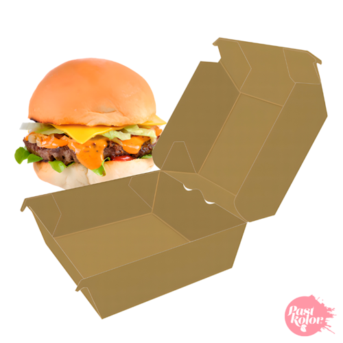 KRAFT HAMBURGER BOX - 10 X 8 CM