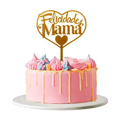 DEKORA CAKE TOPPER - "FELICIDADES MAMA"