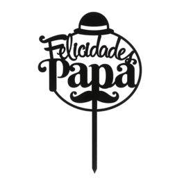 DEKORA CAKE TOPPER - "FELICIDADES PAPA"