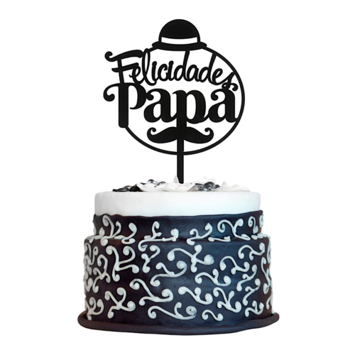 DEKORA CAKE TOPPER - "FELICIDADES PAPA"