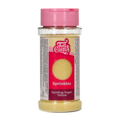 FUNCAKES "SANDING SUGAR" FINE GRAIN SUGAR - YELLOW 80 G