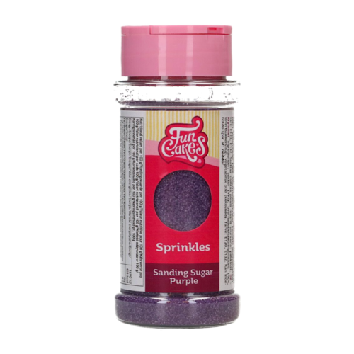 FUNCAKES "SANDING SUGAR" FINE GRAIN SUGAR - PURPLE 80 G