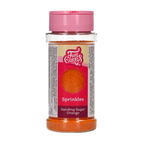 FUNCAKES "SANDING SUGAR" FINE GRAIN SUGAR - ORANGE 80 G