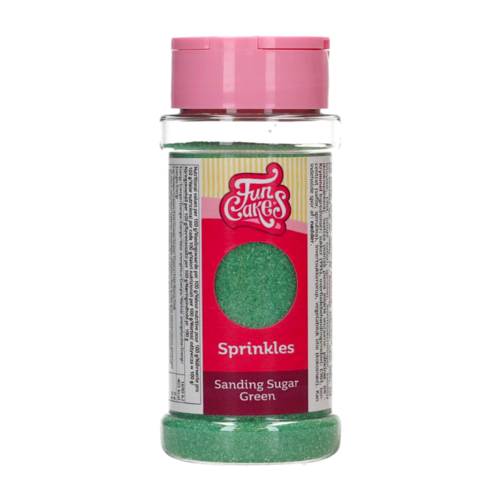 FUNCAKES "SANDING SUGAR" FINE GRAIN SUGAR - GREEN 80 G