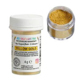 SUGARFLAIR EDIBLE GLITTER - YELLOW GOLD (4 G)