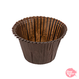 30 CURLY MINI CUPCAKE CAPSULES - BROWN