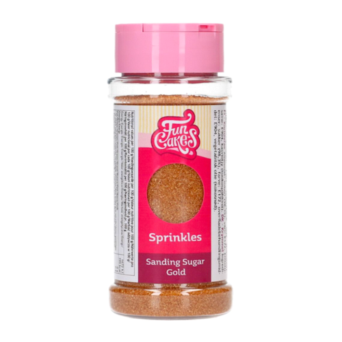 FUNCAKES "SANDING SUGAR" FINE GRAIN SUGAR - GOLD 80 G