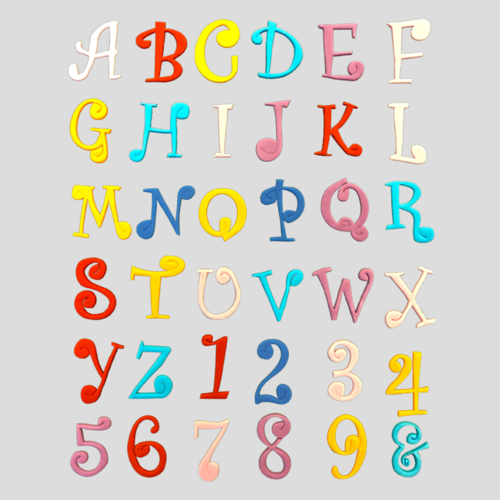 FMM TAPPIT CUTTERS SET - ALPHABET AND NUMBERS (FUNKY CAPITAL LETTERS)