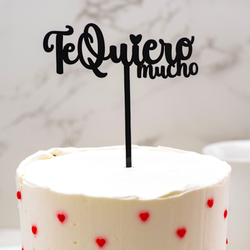 DEKORA CAKE TOPPER - "TE QUIERO MUCHO"