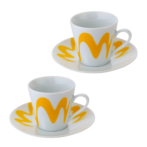 TOP MOKA "PAPALINA" COFFEE MACHINE SET - YELLOW