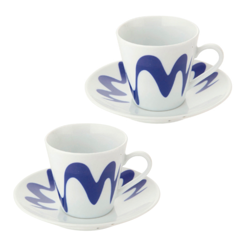 TOP MOKA "PAPALINA" COFFEE MACHINE SET - BLUE