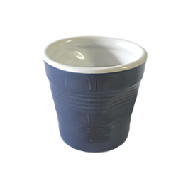 TOP MOKA "CRINKLE CUP" MUG SET - DARK BLUE