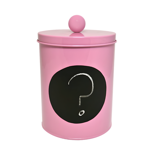 METAL STORAGE POT - PINK ( 12 CM)