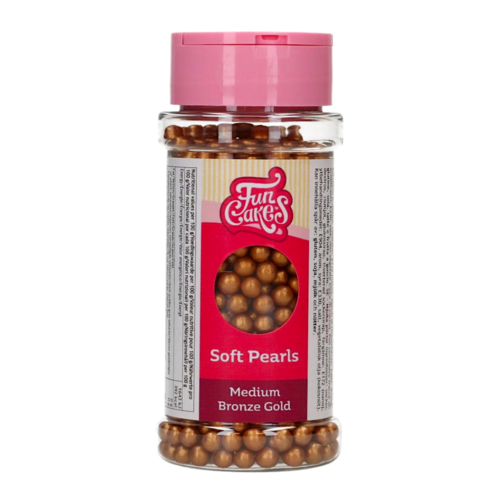 FUNCAKE SOFT SUGAR PEARLS - BRONZE GOLD 60 G