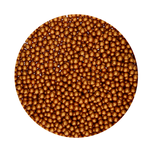 FUNCAKES SMALL SOFT SUGAR PEARLS - BRONZE GOLD 70 G