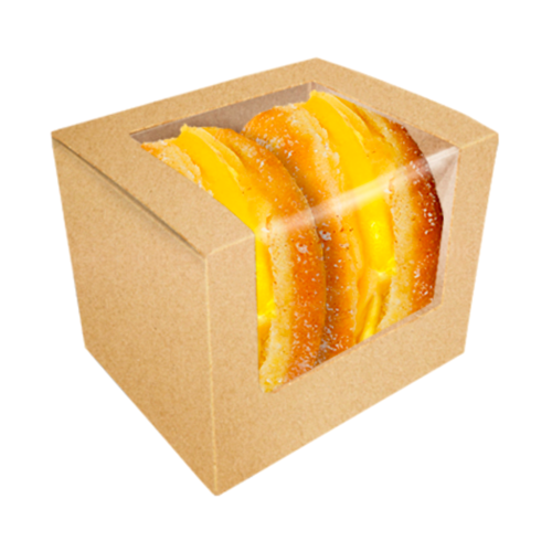 KRAFT "BENTO" CAKE BOX - 12,5 X 10 CM