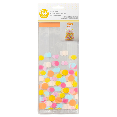 WILTON CANDY BAGS - COLOUR DOTS (20 pcs)