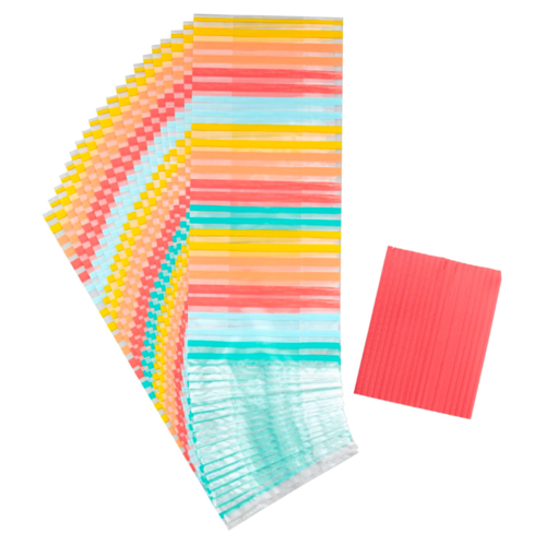 WILTON CANDY BAGS - COLOUR STRIPES (20 pcs)