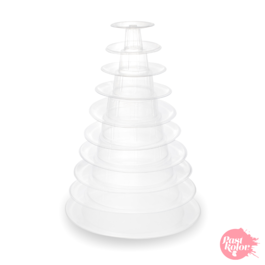 TRANSPARENT MACAROON STAND - ROUND (10 LEVELS)