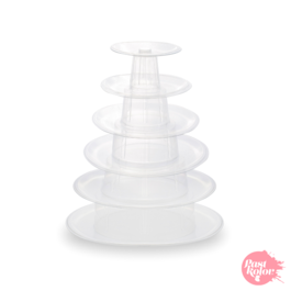 TRANSPARENT MACAROON STAND - ROUND (6 LEVELS)