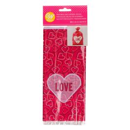 WILTON CANDY BAGS - LOVE HEARTS (20 PCS.)