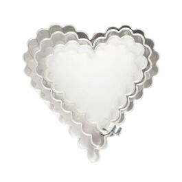 METAL BISCUIT CUTTER SET - WAVY HEARTS
