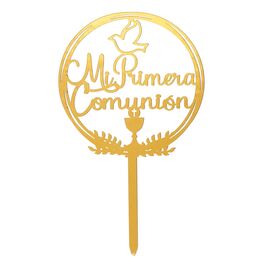DEKORA GOLDEN CAKE TOPPER - "MI PRIMERA COMUNION"