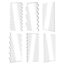 SET 6 ACRYLIC SPATULAS - CONTOUR SMOOTHING SCRAPERS