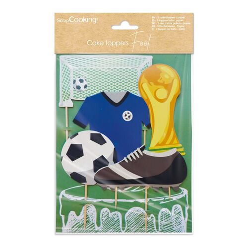 SCRAPCOOKING CAKE TOPPERS - FOOTBAL