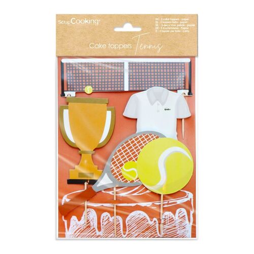 SCRAPCOOKING CAKE TOPPERS - TENNIS