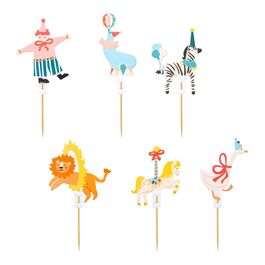 PARTYDECO CUPCAKE TOPPER - CIRCUS